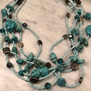 Bundle & Save! Turquoise 16” necklace and earrings